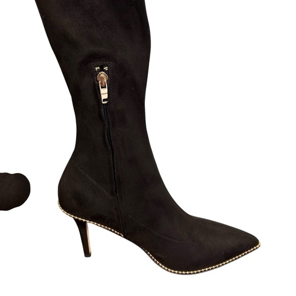 Elegant Black Knee-High Women's Boots - Picture 6 of 10